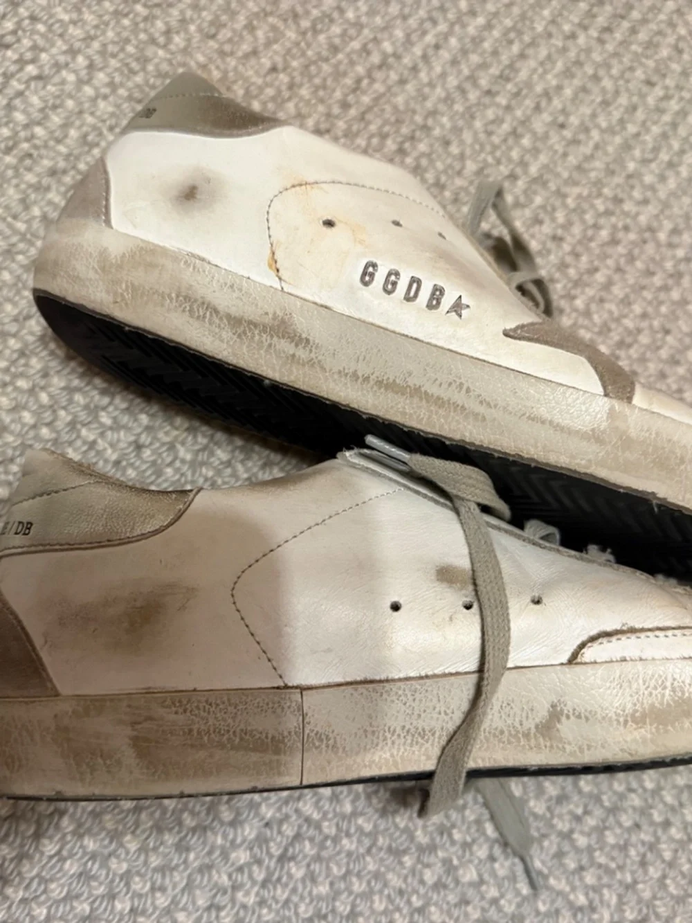 Golden Goose Superstar White Silver Leather Sneakers GGDB Description: